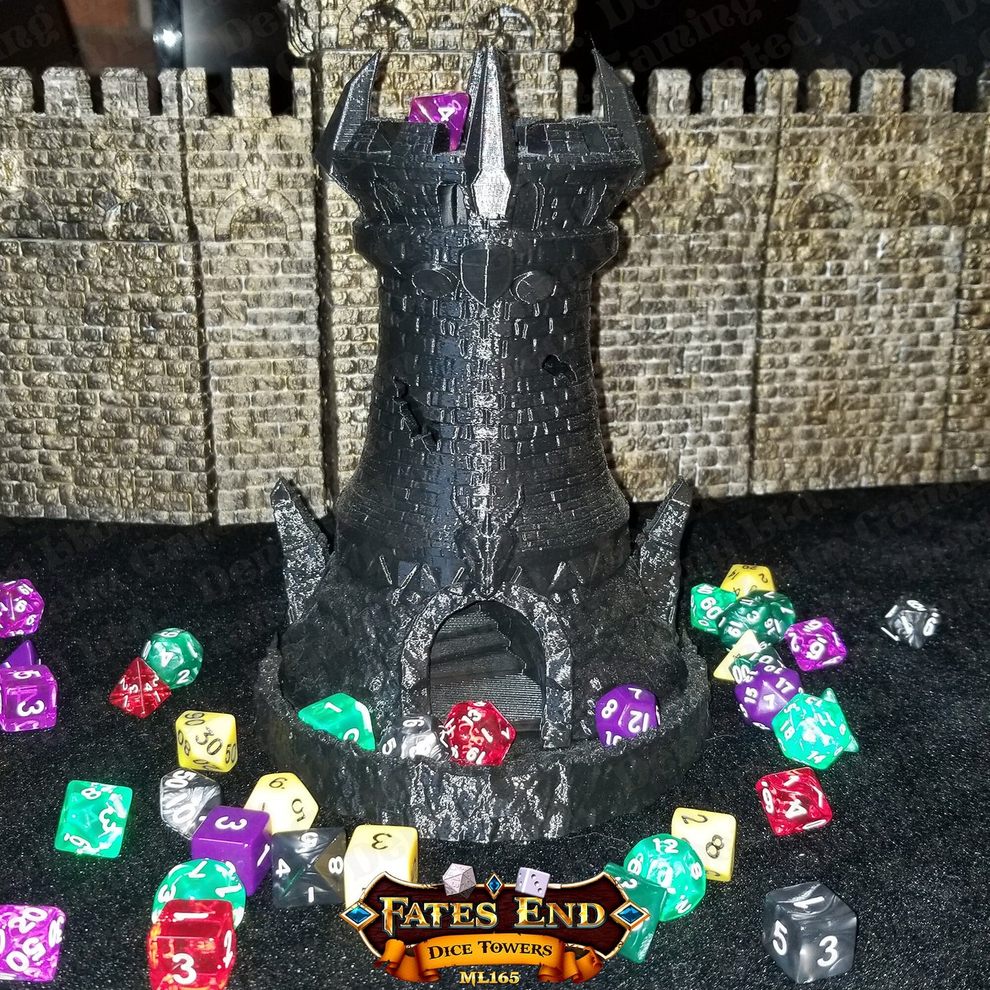 Fates' End Fighter Dice Tower w/ textured tray