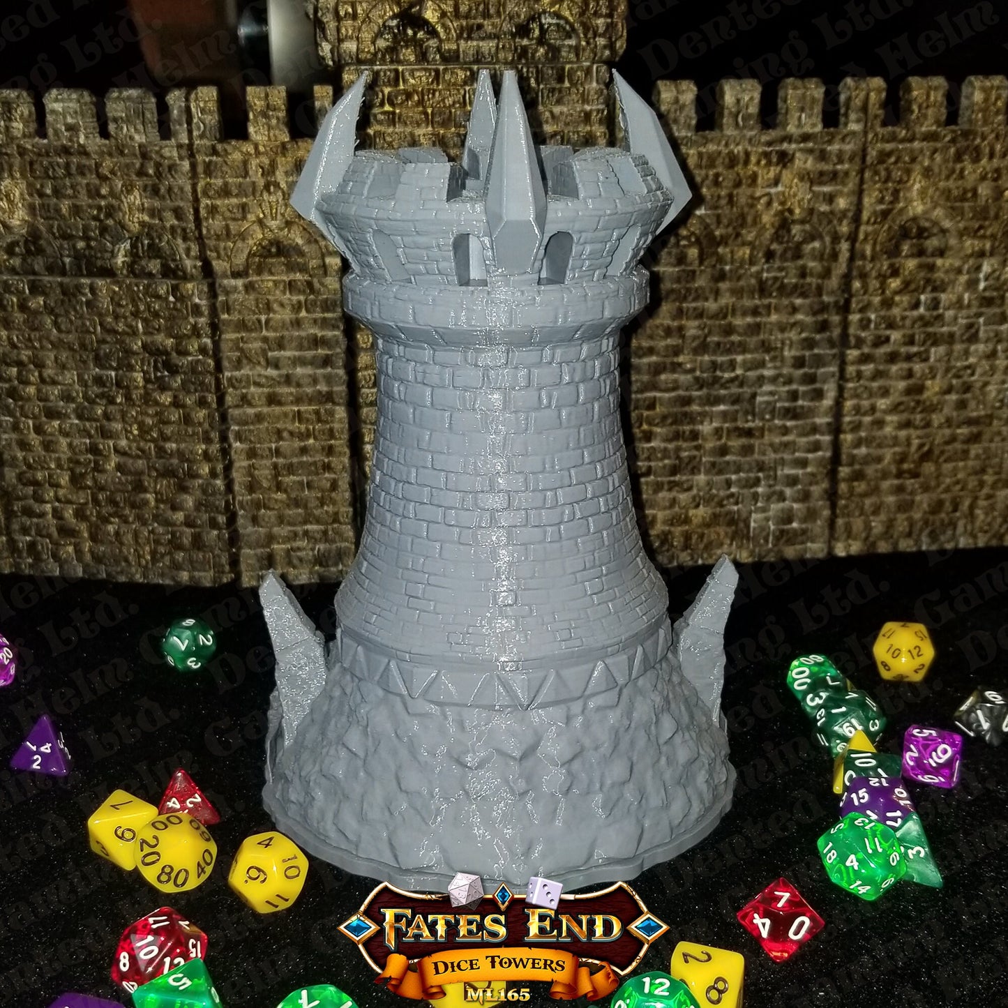 Fates' End Fighter Dice Tower w/ textured tray
