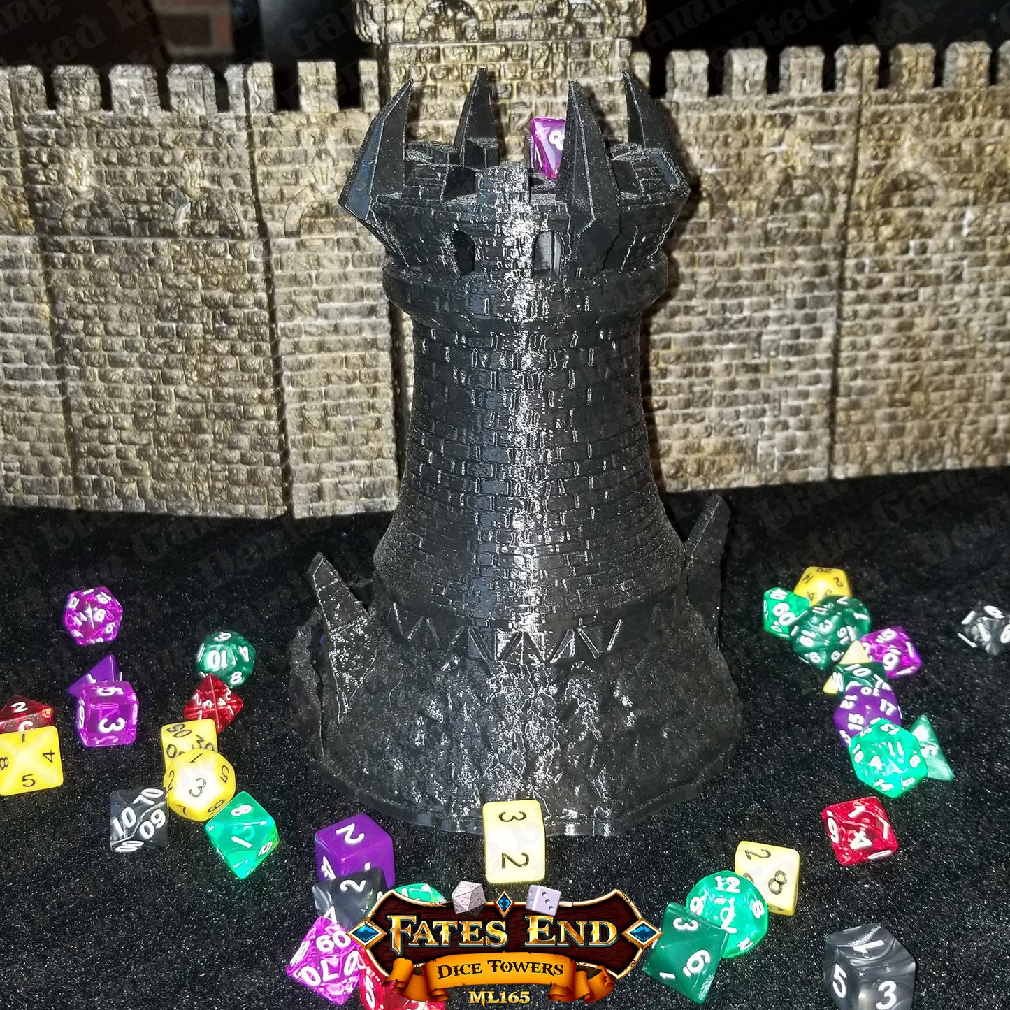 Fates' End Fighter Dice Tower w/ textured tray