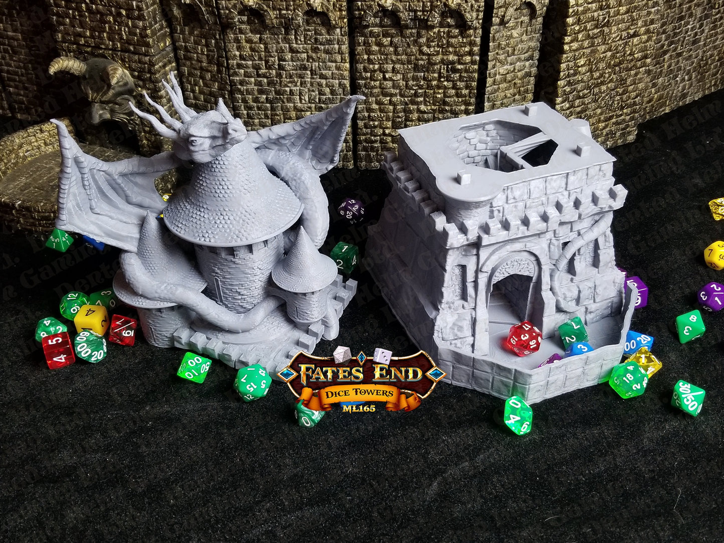 Fates' End DM /GM Dice Tower w/ textured tray