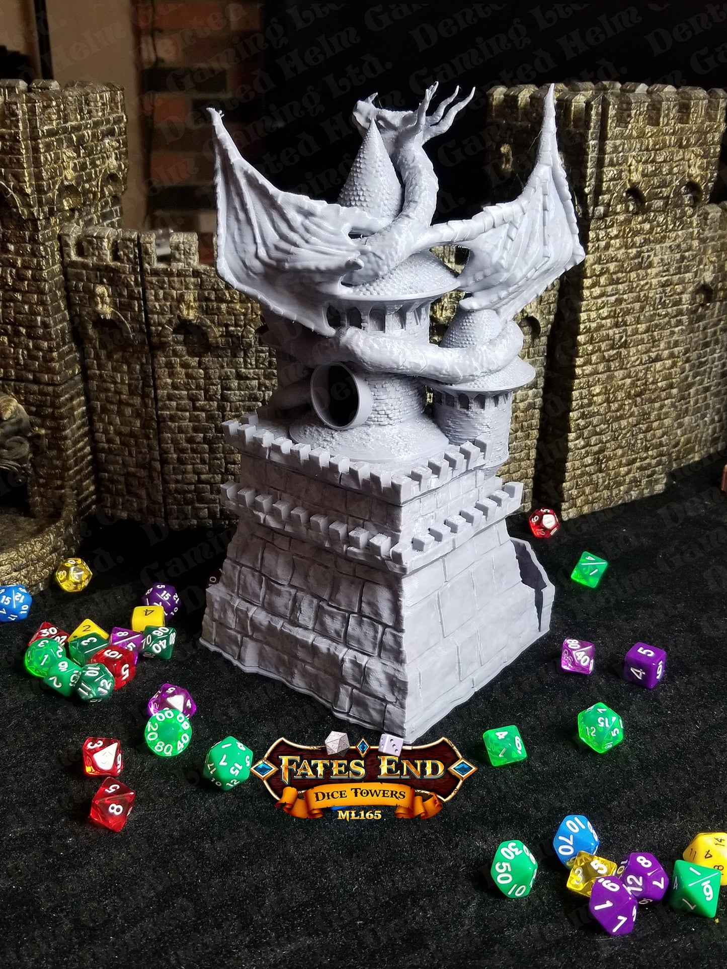 Fates' End DM /GM Dice Tower w/ textured tray