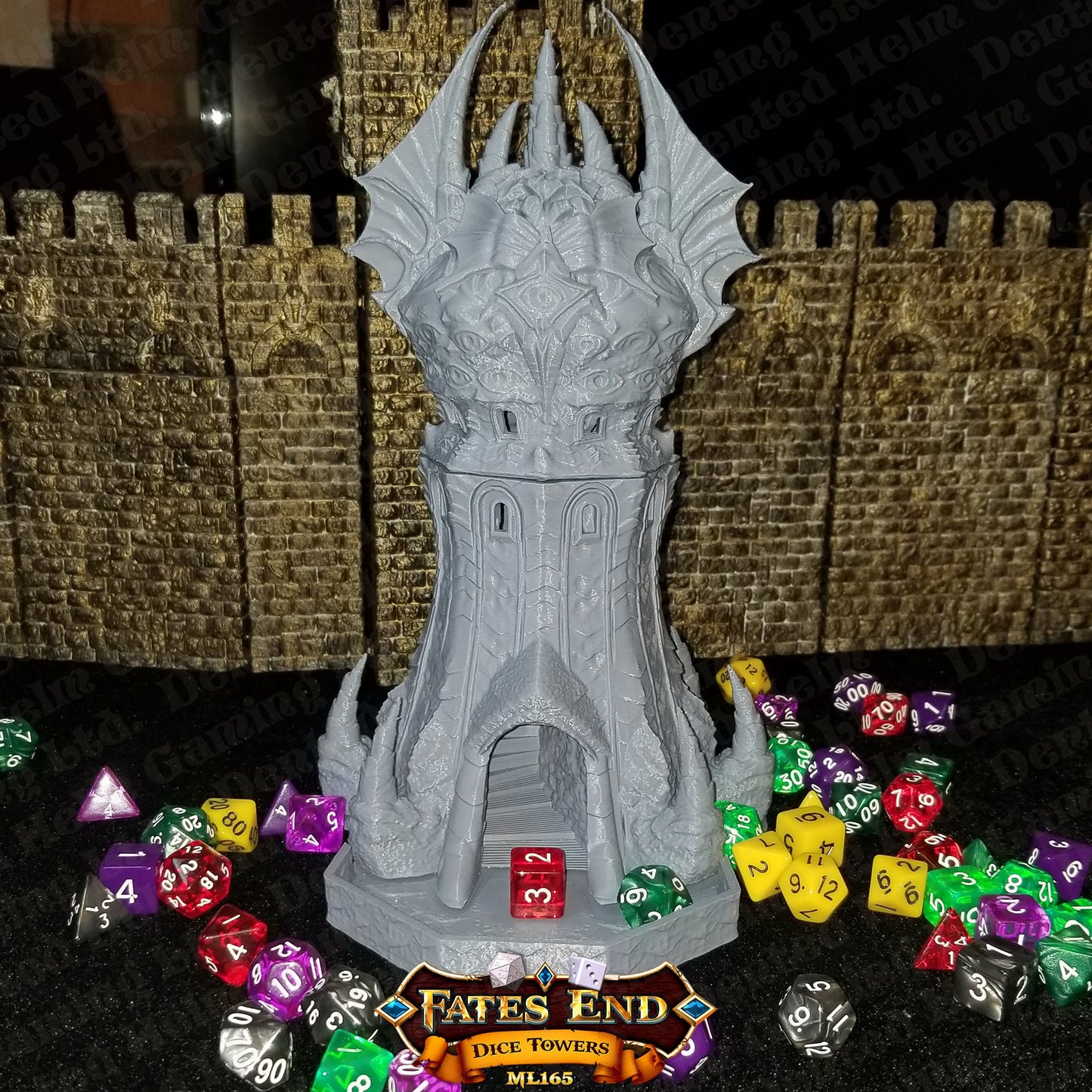 Fates' End Warlock Dice Tower w/ textured tray