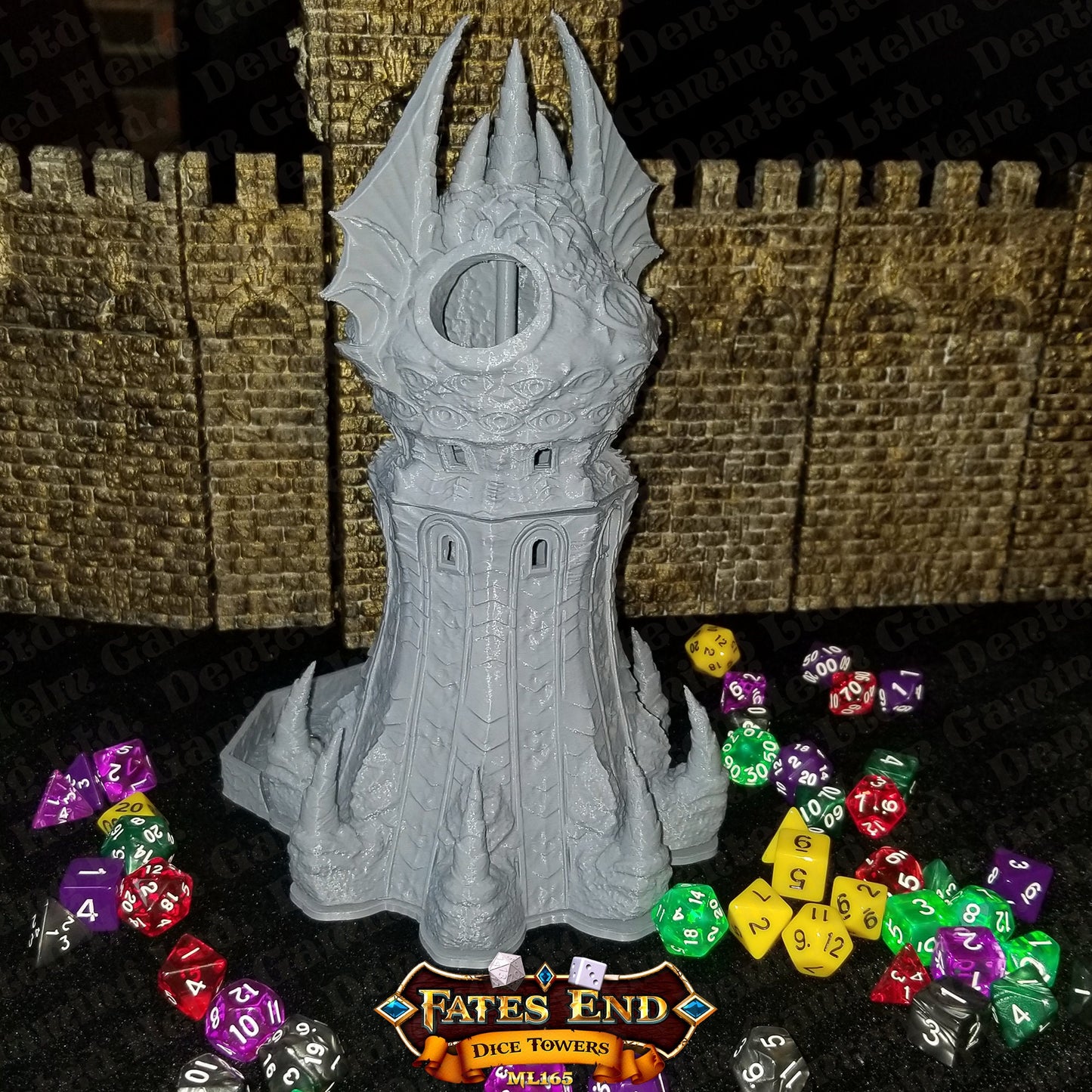Fates' End Warlock Dice Tower w/ textured tray