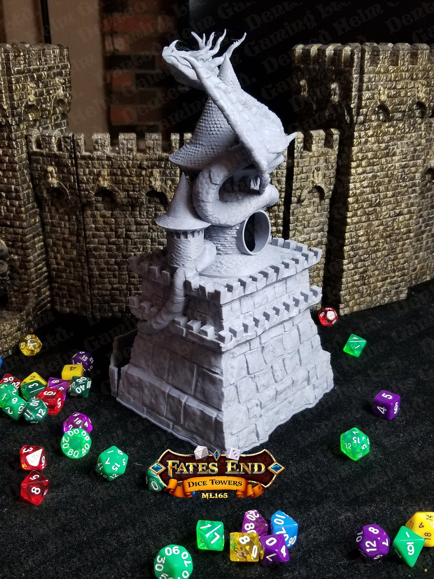 Fates' End DM /GM Dice Tower w/ textured tray