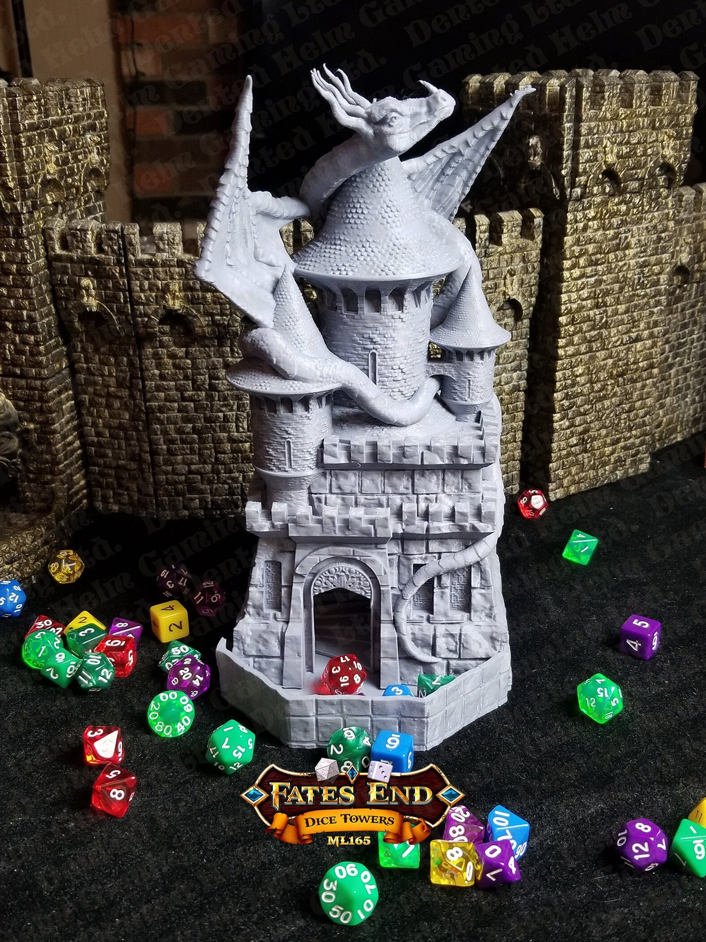 Fates' End DM /GM Dice Tower w/ textured tray