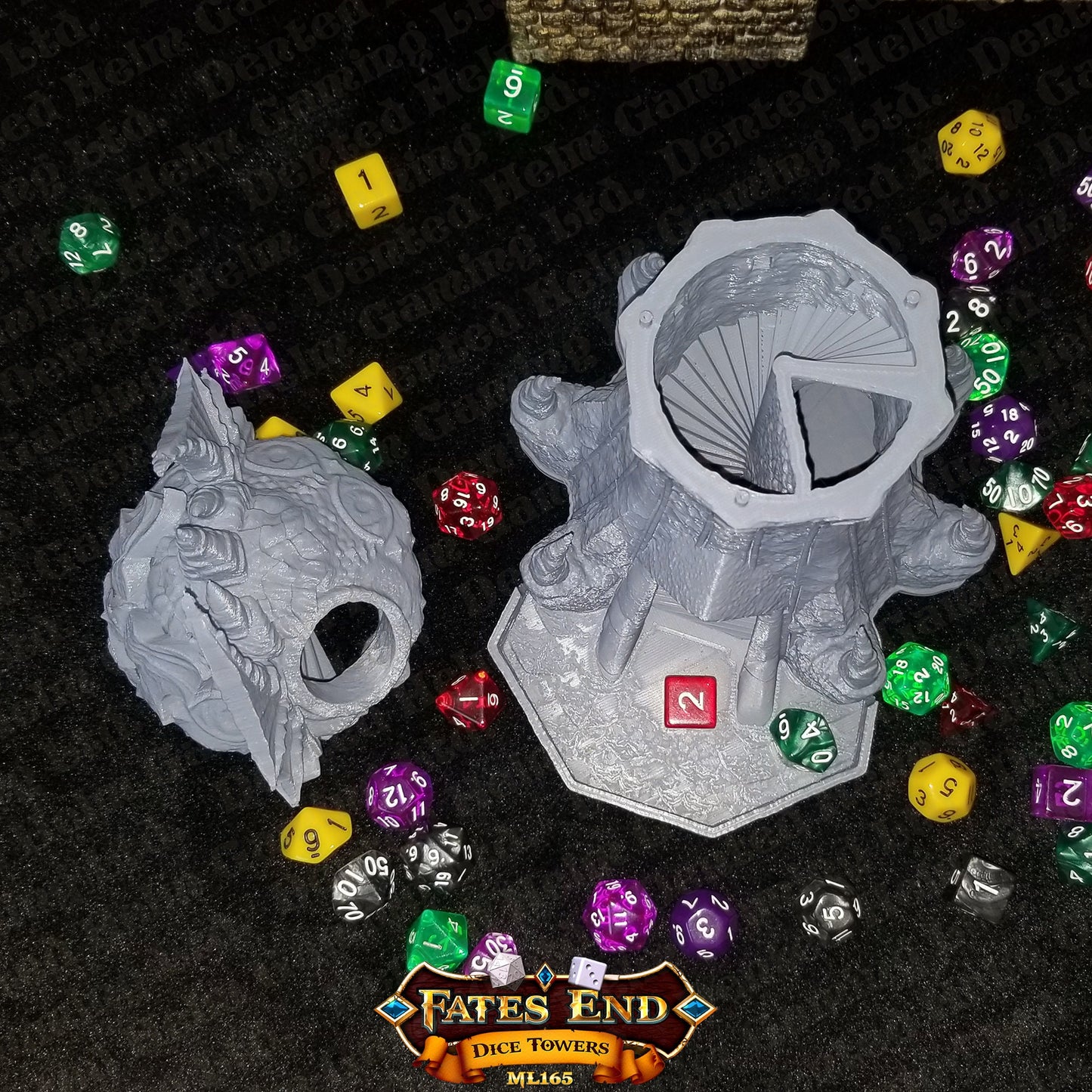 Fates' End Warlock Dice Tower w/ textured tray
