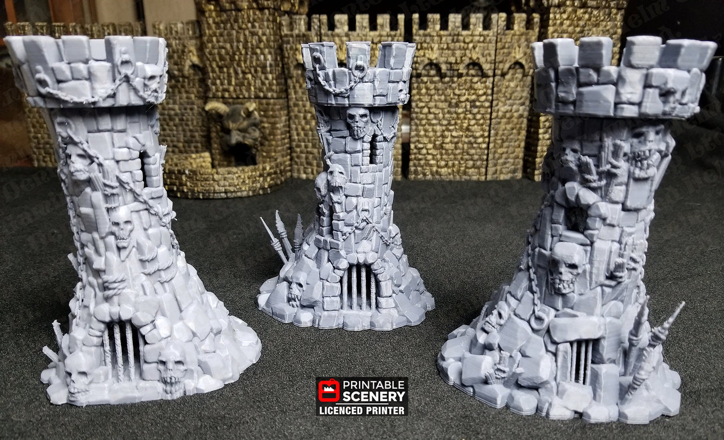Goblin Guard Towers, Goblin Grotto terrain by Printable Scenery