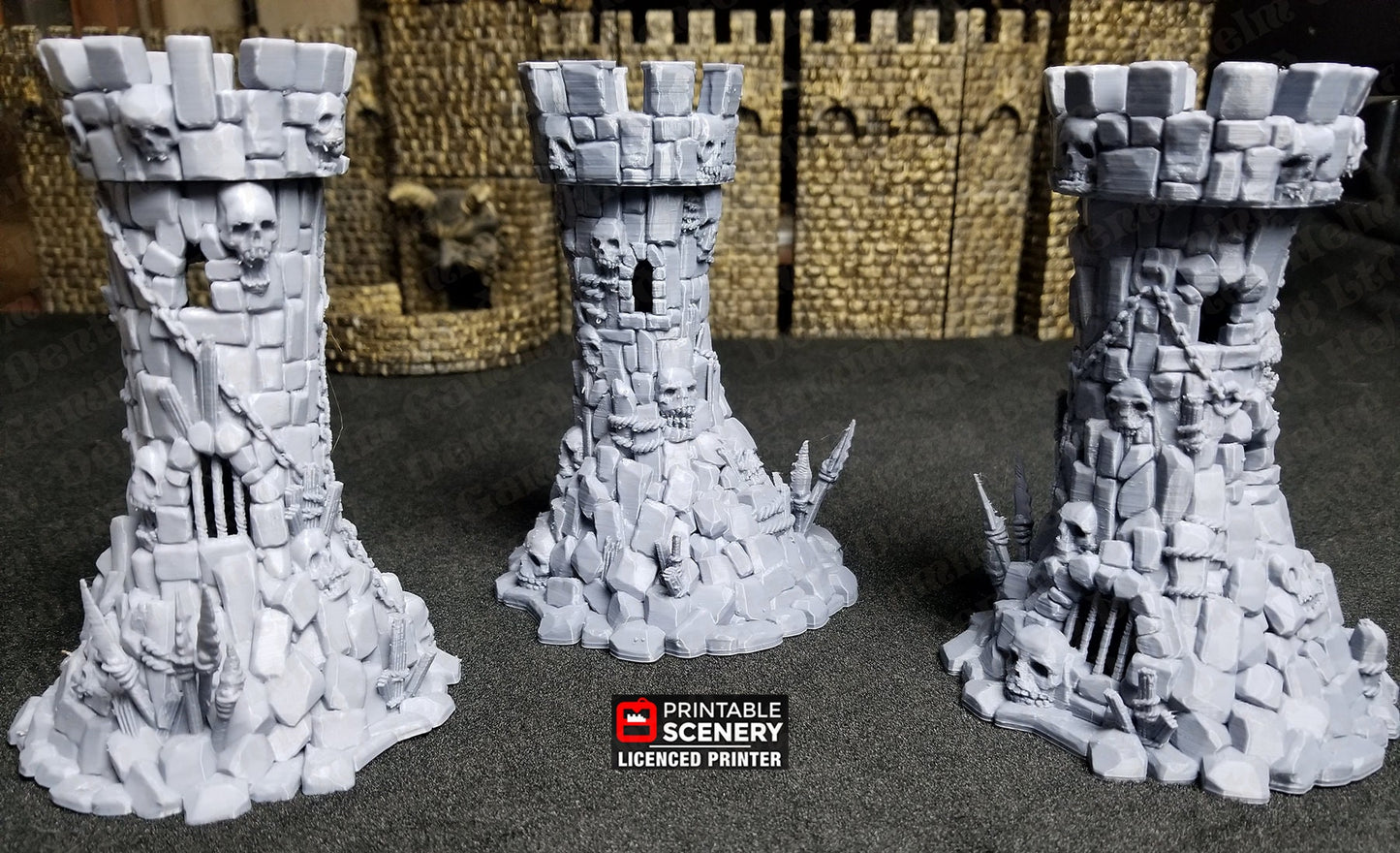 Goblin Guard Towers, Goblin Grotto terrain by Printable Scenery