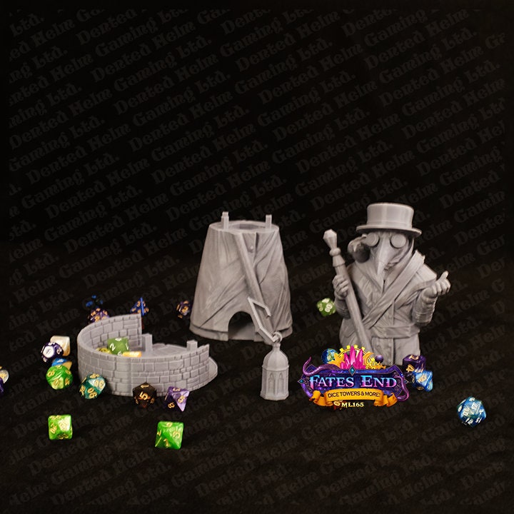 Fates' End Plague Doctor Dice Tower w/ textured tray