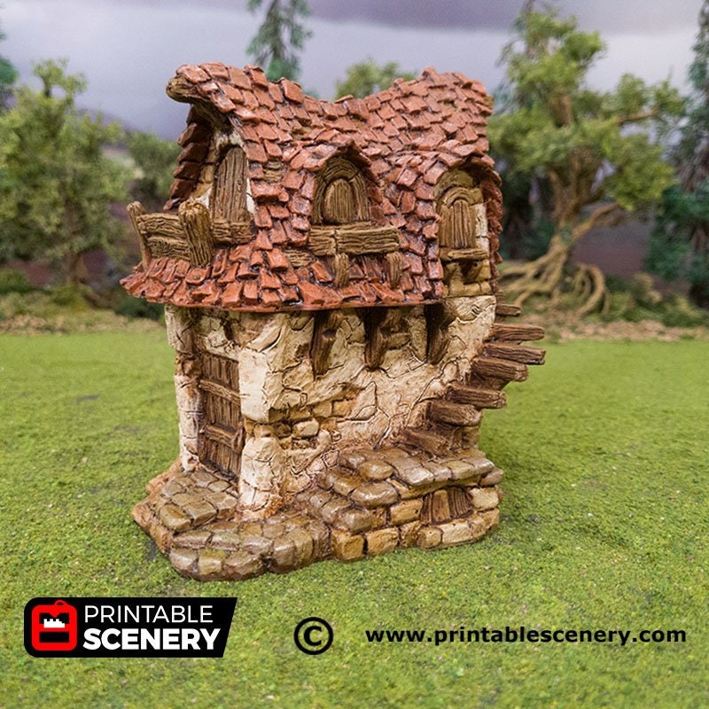 Hagglethorn Cottage terrain by Printable Scenery