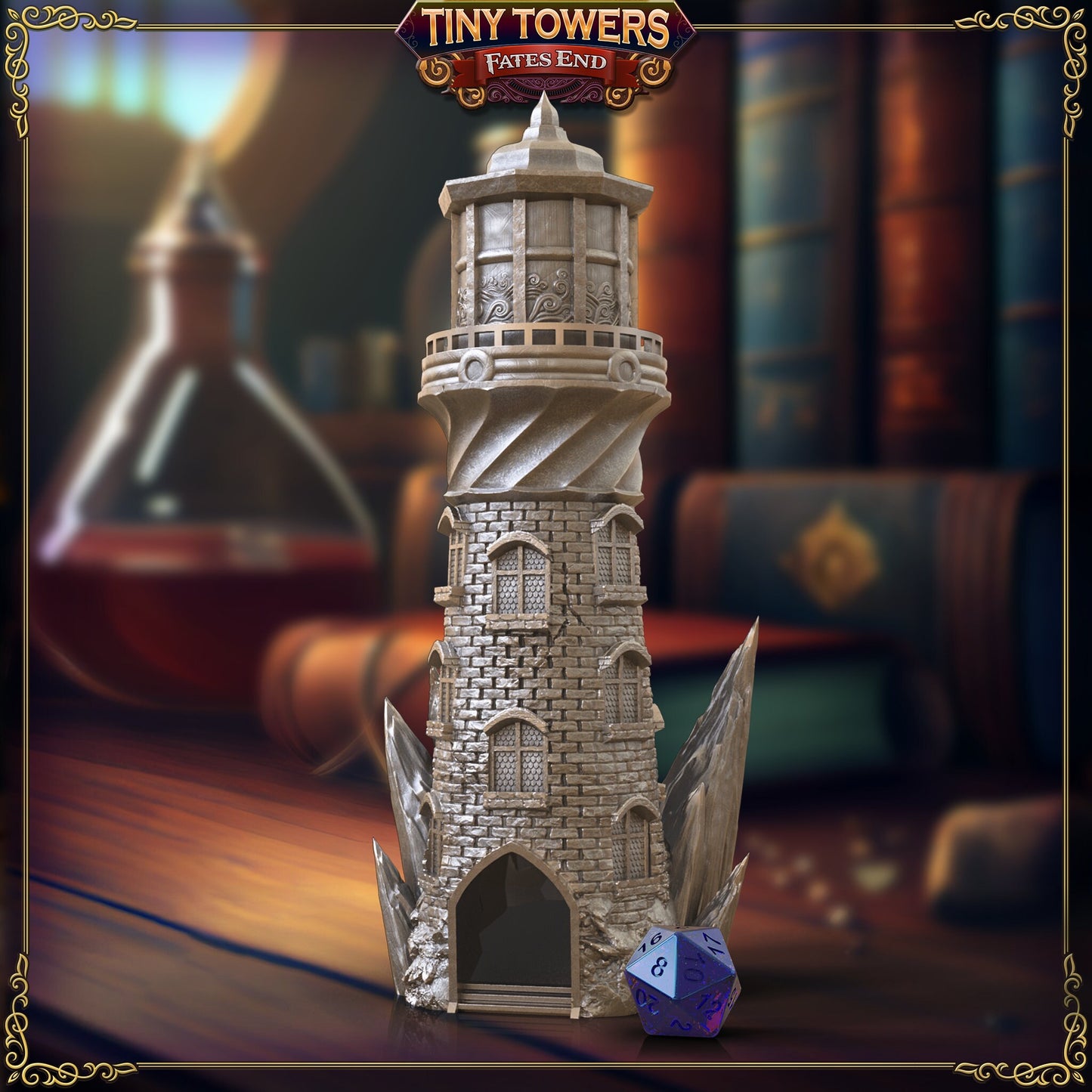 Lighthouse-Fates' End Tiny Tower-Dice Tower and Tray for 20mm dice (standard)