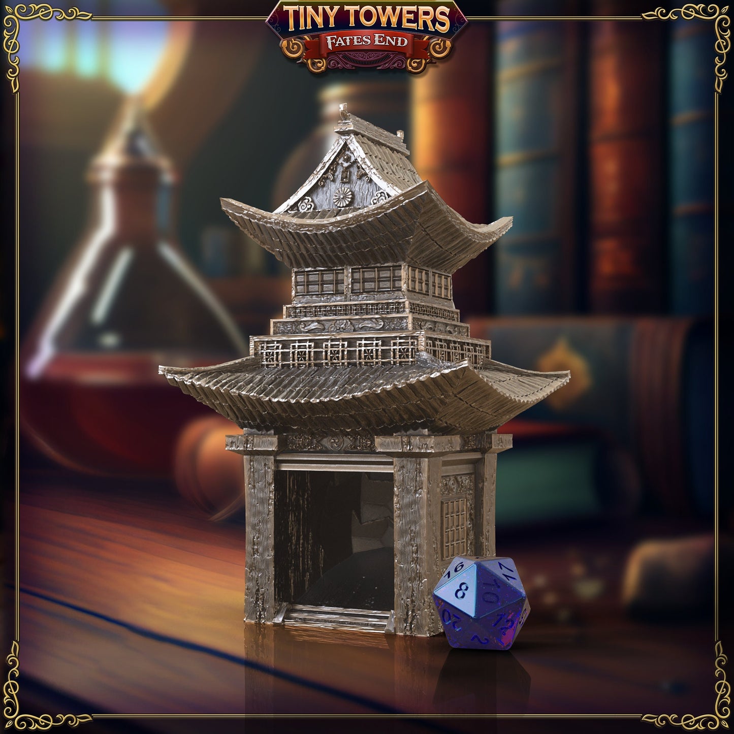 Shogun-Fates' End Tiny Tower-Dice Tower and Tray for 20mm dice (standard)
