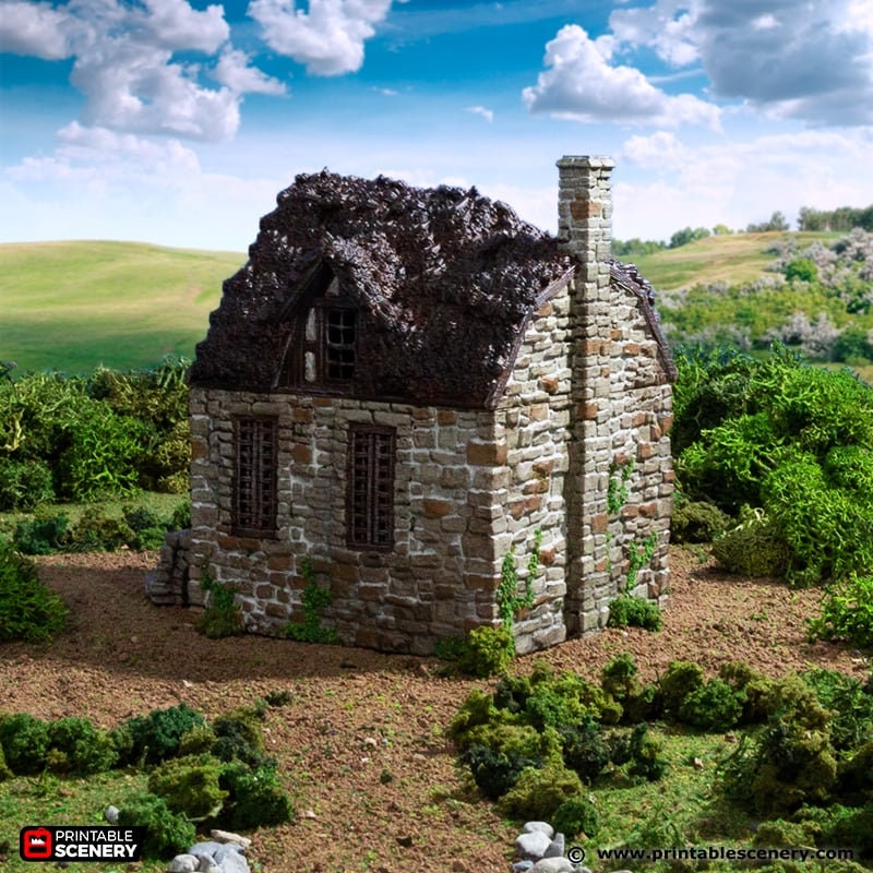 King and Country Barlyway Cottage village terrain building by Printable Scenery