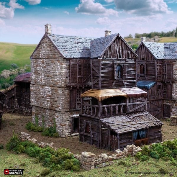 King and Country Slums of Flea Bottom 2 village terrain building by Printable Scenery