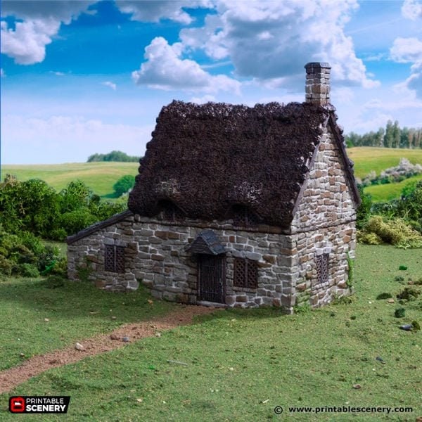 King and Country Crow Cottage village terrain building by Printable Scenery