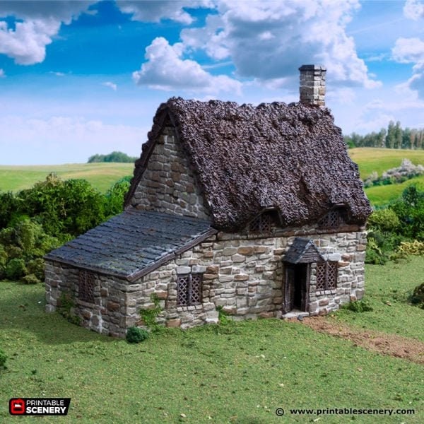 King and Country Crow Cottage village terrain building by Printable Scenery