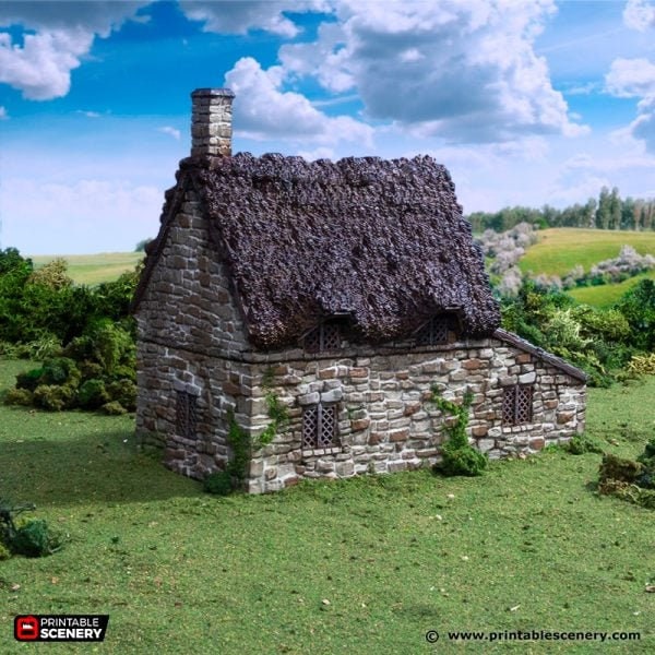 King and Country Crow Cottage village terrain building by Printable Scenery