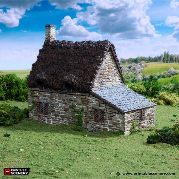 King and Country Crow Cottage village terrain building by Printable Scenery