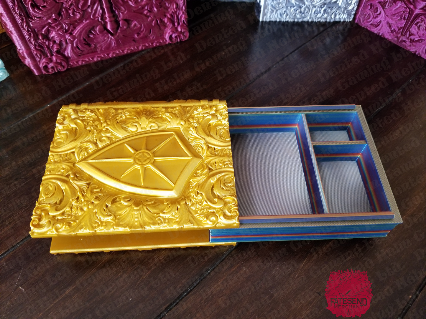 Paladin Tome – 3D Printed Spellbook Dice Vault & Card Deck Holder