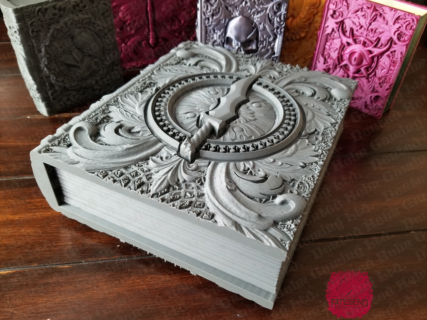 Rogue Tome – 3D Printed Spellbook Dice Vault & Card Deck Holder