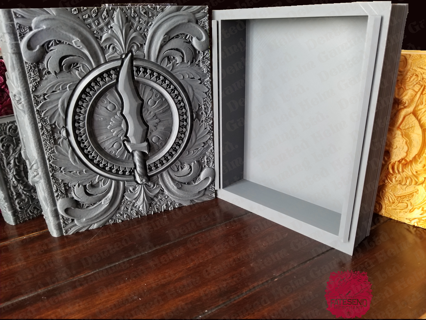 Rogue Tome – 3D Printed Spellbook Dice Vault & Card Deck Holder
