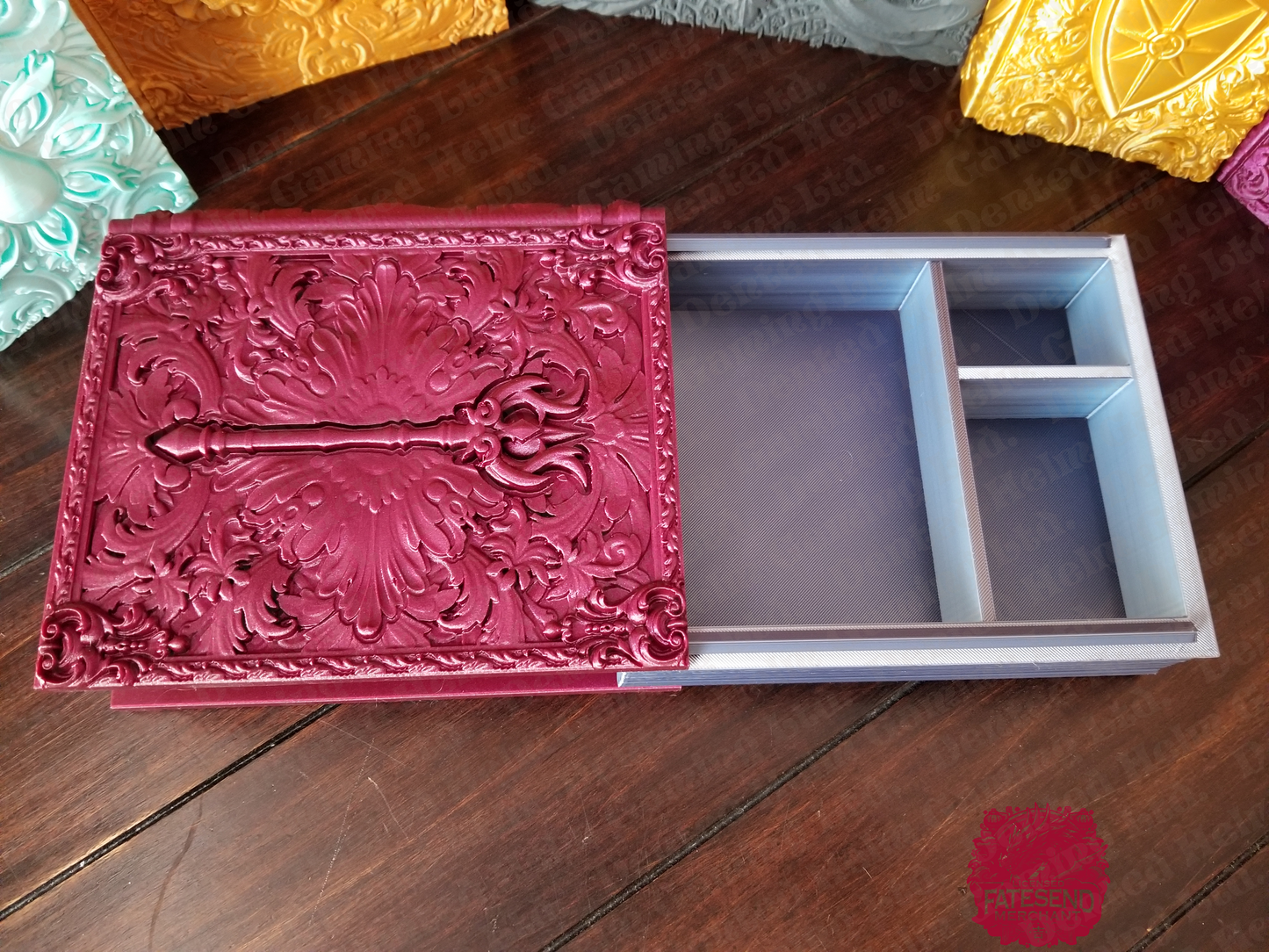 Sorcerer Tome – 3D Printed Spellbook Dice Vault & Card Deck Holder