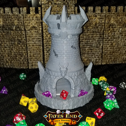 Fates' End Fighter Dice Tower w/ textured tray