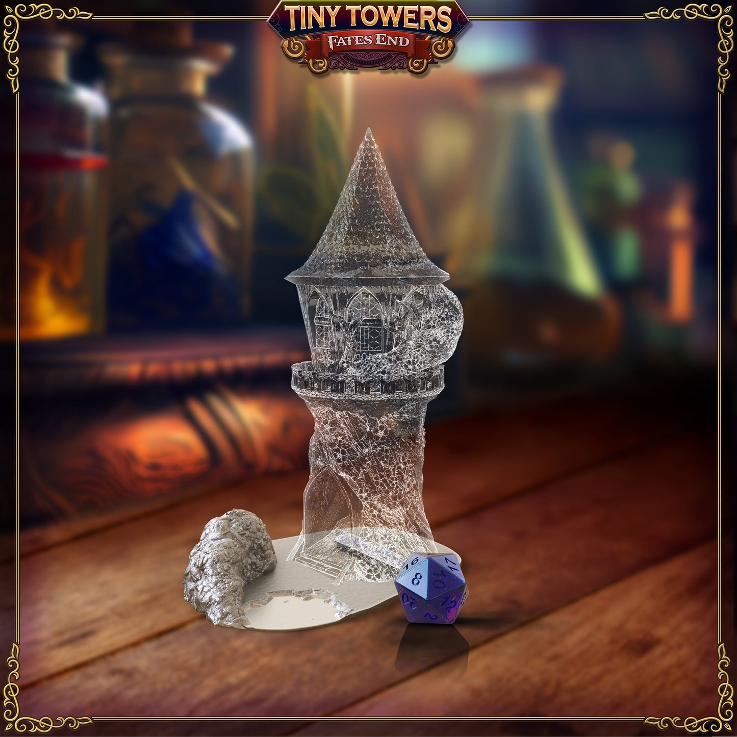 Fae Villa-Fates' End Tiny Tower-Dice Tower and Tray for 20mm dice (standard)