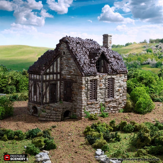 King and Country Barlyway Cottage village terrain building by Printable Scenery