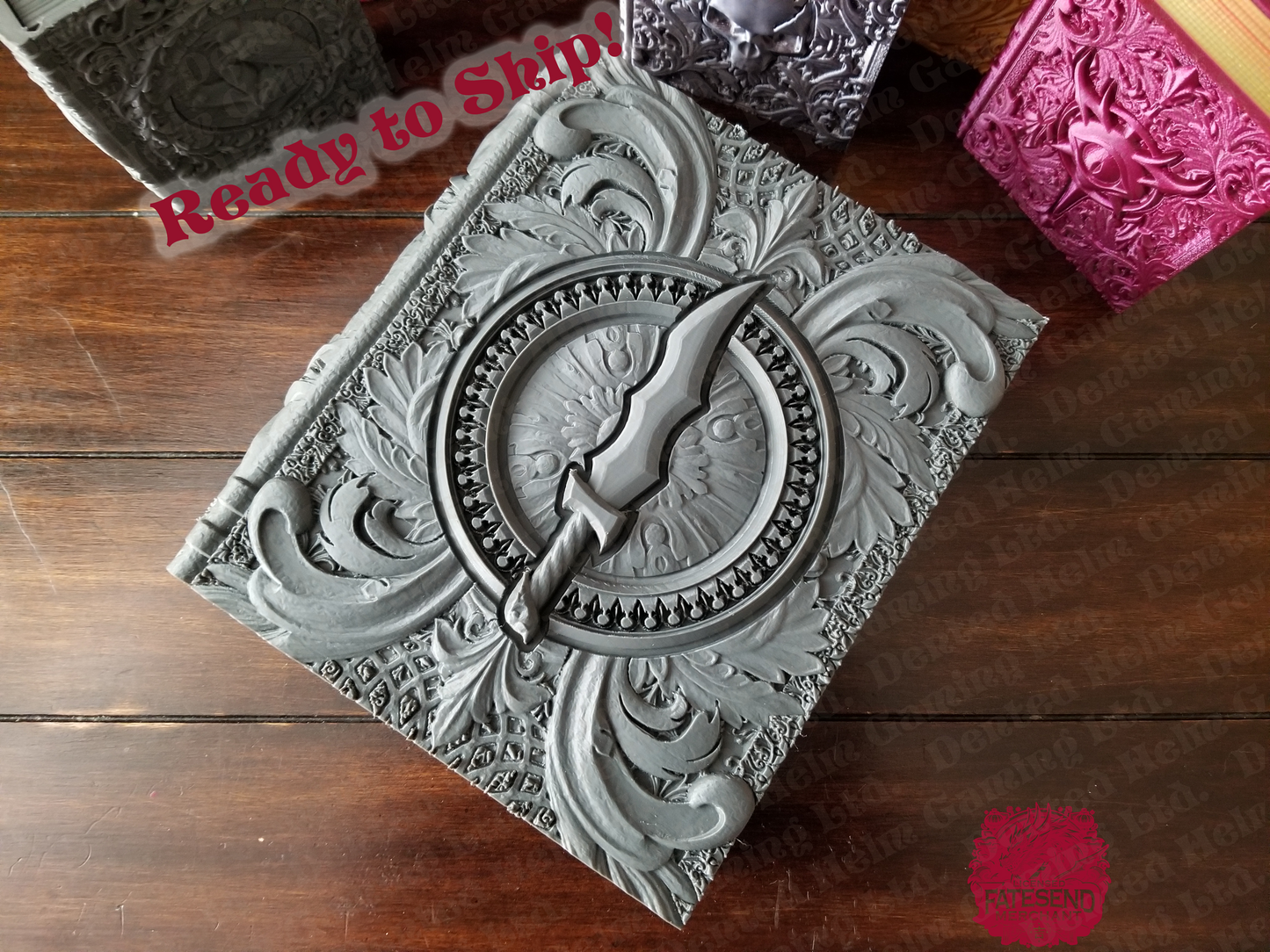 Rogue Tome – 3D Printed Spellbook Dice Vault &amp; Card Deck Holder